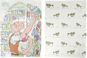 Creative Tops Roald Dahl THE BFG 100% Cotton Printed Tea Towels, 50 x 70 cm - Multi-Colour (Set of 2)