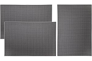 Tebery Juego de 3 alfombrillas de goma gris, 45,72 x 30,48 cm, antideslizante para servicio de barras, encimeras
