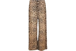 WearAll Women's Plus Palazzo Flared Trousers Ladies Skull Bones Print Wide Leg Pants New 16-26