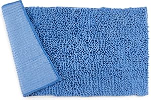 HomeLife - Lussuoso Tappeto Bagno Antiscivolo in Ciniglia [60X120] Tappeto Bagno Assorbente e Extra Morbido, Ideale come Tappeto Doccia Assorbente, Lavabile in Lavatrice [Azzurro]