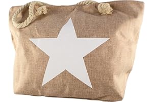 Ropo22 Bolsa Playa Grande Impermeable. Bolsa de Playa con Forro Antiarena de Lona con Cremallera y Neceser Exterior. Bolso Playa y Piscina con Asas de Cuerda. Bolso Grande Mujer, Gimnasio, Picnic