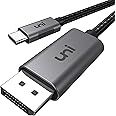 uni USB C to DisplayPort Cable (4K@60Hz, 2K@144Hz, 2K@165Hz), 1m/3ft Thunderbolt 3 to DisplayPort Cable, Compatible for MacBook Pro, MacBook Air, iPad Pro, XPS15, Surface Book