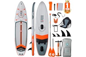 Niphean (Extra Large) Inflatable Paddle Board, SUP for 2+1 People/Family, Stand Up Paddle Board with (Beginner Friendly) Balanced Wing, Waterproof Phone Pouch, Paddle Boards for Adults, Gift Ideas
