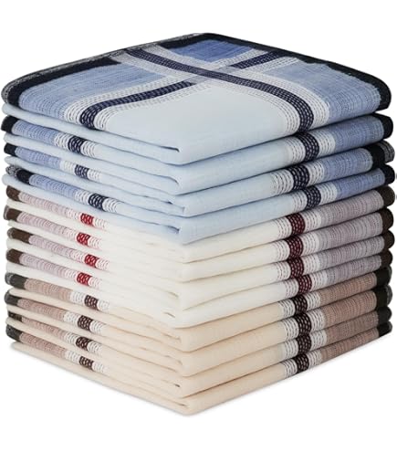 Fazzoletti Di Tessuto Uomo Merrysquare - 12 Pezzi, Cotone, Modello Oliver, 40x40 Cm - Foto 12