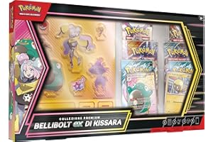 Pokémon GCC: collezione premium Bellibolt-ex di Kissara - una carta promozionale olografica a figura intera, sei buste di espansione e delle sagome in plexiglas