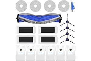 SPOFAN T30S Kit di Accessori Ricambi Compatibili con ECOVACS DEEBOT T30S/T30S Pro Robot Aspirapolvere, 1 Spazzola Principale, 4 Filtri, 4 Spazzole Laterali, 4 Panni Mop, 6 Sacchetti Antipolvere