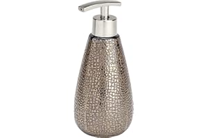 ‎WENKO Wenko Dozownik mydła Marrakesz ceramiczny, brązowy, 8 x 8 x 18,6 cm