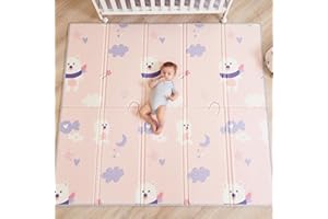 SUPERBE BEBE Reversible and Non-Toxic Thick Foldable Waterproof Foam Baby Play Mat 150x180x1cm. Floor Mat for Kids Toddlers Children. for Boy or Girl Child's Room. Extra Large Size