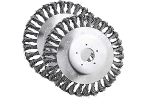 Joyhoop Unkrautbürste Freischneider 150 x 25,4 mm (2 Pack), Wildkrautbürste für Motorsense,Drahtbürste Freischneider für Unkrauttrimmer Effektive Moosentfernung und Unkraut