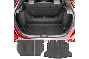 powoq Trunk Mat Compatible with 2022 2023 2024 Honda Civic Hatchback Backrest Mat TPE Cargo Liner Replacement for 2022 23 24 Honda Civic Accessories (Fit Hatchback, Rear Backrest Mat+Rear Trunk Mat)