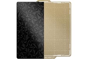 BIGTREETECH BIQU Placa PEO lisa+PEI texturizada, Compatible con Impresora 3D Bambulab X1 X1C X1E P1P P1S A1, 257x257 mm, Cama de impresión de Acero con Resorte magnético, Cama de impresión Flexible