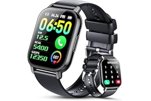HENDARI Montre Connectée Femmes Homme avec Appel Bluetooth, 1.85" Smartwatch Montre Sport avec 110+ Modes Sportifs, Fréquence Cardiaque/SpO2/Sommeil, Etanche IP68 Montre Intelligente pour iOS Android