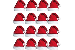 REDSTAR FANCY DRESS 100 Gorros de Papá Noel - Gorros de Navidad para Fiesta de Navidad o Disfraz de Papá Noel - Divertido Gorro Rojo de Papá Noel para Navidad