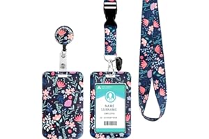 COCHIE Uchwyt na identyfikator ze sznurkiem na szyję z uchwytem na karty, pasek na szyję z Swivel Lobster Clasp - do identyfikatora, klucze, aparat, telefon komórkowy