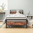 HOMYLIN Telaio letto singolo in metallo stabile per bambini o adulti testiera in metallo di alta gamma mobile camera da letto bianco
