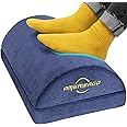 AMERIERGO Fußstütze Schreibtisch, Höhenverstellbare Fußbank, Ergonomische Fußablage aus Premium Schaumstoffkern, rutschfeste 