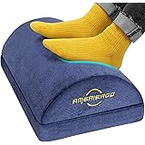 AMERIERGO Fußstütze Schreibtisch, Höhenverstellbare Fußbank, Ergonomische Fußablage aus Premium Schaumstoffkern, rutschfeste 