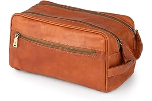 Berliner Bags Tim kosmetyczka w stylu vintage, dla kobiet i mężczyzn, brązowa, Braun M., Torba toaletowa