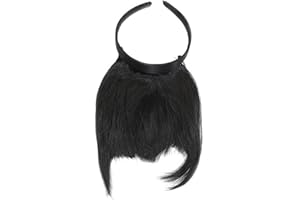 WIG ME UP Frange à clipper avec serre-tête et aux cheveux longs sur les côtés, effet naturel, noire (1B), HA071T-1B