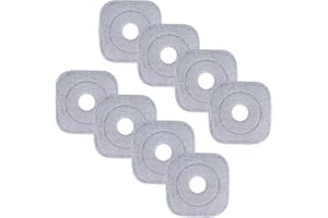 Sgizoku Universal-Wischmopp-Nachfüllpad für quadratischen Drehmopp und Eimer, 8 Stück Mikrofaser-Wischmopp-Nachfüllungen für Bodenwischer-Ersatzbezug – waschbarer und wiederverwendbarer Wischbezug