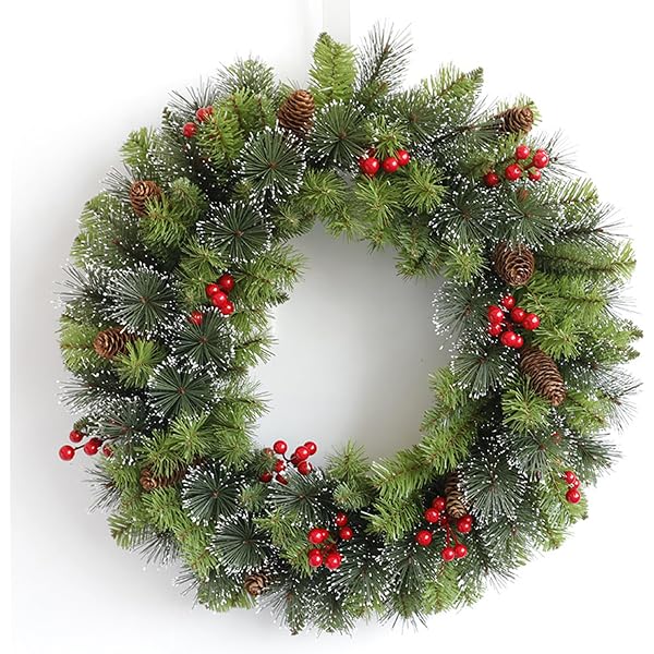 Weihnachtskranz Mit LED-Licht, Hängend, Weihnachts Produktbild-Vorschau 12