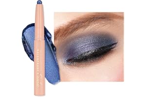 ‎OULAC Oulac Granatowy cień do powiek, długotrwały i wodoodporny, wysoce pigmentowany i metaliczny makijaż, wegański, 3,8 g (20) Navy Velvet