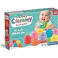 Clementoni Baby Blocks - Clemmy 10 Soft Building Blocks Set - Soft Building Blocks, Clemmy Blocks Kids 6 Months, Bricks Washable, Construction Set, Development & Activity Toy, Made In Italy, 17988