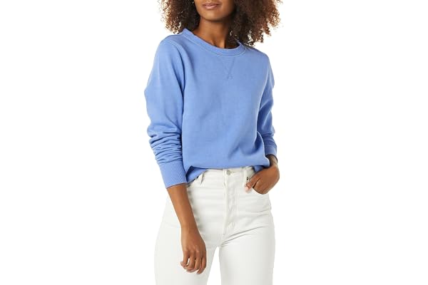 Amazon Essentials Femme Pull à Col Rond en Polaire (Disponible en Grandes Tailles)