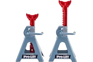 Pro-Lift T-6903D Double Pin Axle Stand, Car Axle Stands, 3 Tonnes, 1 Pack,gray
