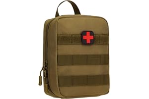 Yakmoo Bolsa de Primeros Auxilios Impermeable Molle Sistema Nylon Bolsa de Pierna Estilo Militar Táctico Bolsillo portátil de Emergencia Médica Botiquín al Aire Libre