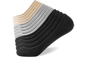 Niofind Invisible Socks Women No Show Non Slip Socks Ultra Low Cut Liner Socks for ladies and Girls, Cotton Footies Boat Socks for High Heel Flat Loafer 6 Pairs