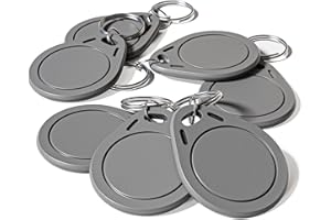 BABIQT Mifare Ultralight C ULC Keyfobs NFC Key Fobs RFID Token Key Cards, 13.56MHz Contactless Ticket IC MF0ICU2 Gray RFID Key Fob Compatible with Upgraded SAFLOK, KABA, ONITY & Salto Locks - Pack of 10