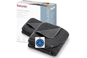 Beurer HD 65 värmefilt, mysig värmefilt av fluffigt material med 3 temperaturinställningar, med automatisk avstängning och säkerhetssystem, maskintvättbar vid 30 °C, made in Europa