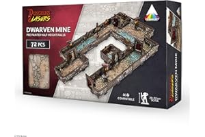 Dungeons & Lasers Archon Studio Zwergminen-Set für DND und Brettspiele, vorlackiert mit Prismacast-Technologie, 5E, kompatibel mit Miniaturen von 28 mm bis 32 mm, schnelle Montage