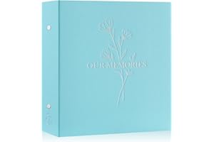 Lanpn Lino Album Fotografico 10x15 1000 Tasche, OUR MEMORIES Grande Biancheria Album Foto Portafoto Verticale Orizzontali Tascabile Tasca (Teal)