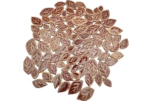 BTMIEY 500 g di piastrelle per mosaico in ceramica a forma di foglie casuali, 3 dimensioni, per realizzare mosaico creativo in ceramica per fai da te, vasi di fiori, vasi, tazze, decorazione da giardino e
