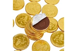 50 Milk Chocolate Gold Coins Christmas Party Bag Chocolate Sweets by The Sweet Treat Gifting Co.