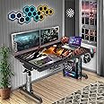 Xtreme PRO Direct Theme Printed Computer Table for Gaming, Work & Study. Large for PC, Dual Monitors, iMac, and Laptops. Metal & Engineered Wood. Black Stand Desk, 4Ft x 2Ft (XPB425-CT-164)