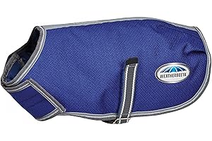 WeatherBeeta ComFiTec Premier Free Parka Dog Coat Medium, Dark Blue/Grey/White, 70cm