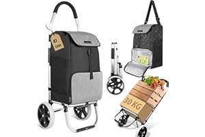 ‎SAFE AGE Safe Age® Einkaufstrolley mit Kühlfach und Sackkarren-Funktion - Einkaufswagen - Trolli - Klappbar