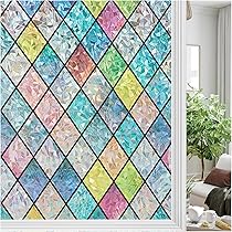 FINNEZ Privacy Raamfolie, Statisch Zelfklevende Raamfolie, Lichtdoorlatend, Antikleef, UV-Bestendig, Voor Kantoor, Keuken, Winkels, 3D Onregelmatig (44,5 X 200CM