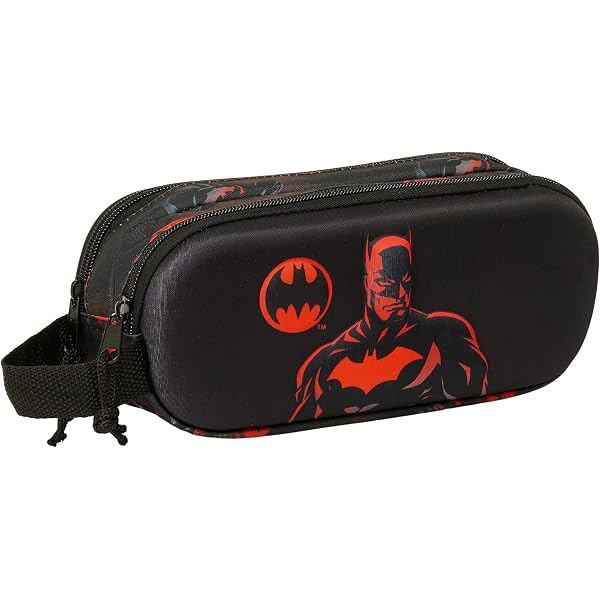 Trousse Scolaire Batman - Fermeture éclair, Compartiment Unique, 21x7x8 Cm, Idéale Enfants, Solide Et Légère - 9