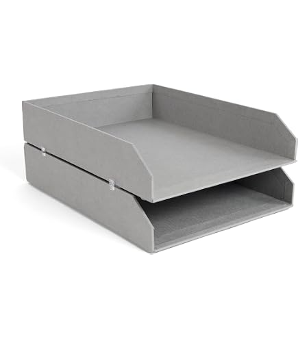 Boîte Rangement A4 Bigso Sweden - Panneau Fibre Gris 35x26x8.5cm Bureau