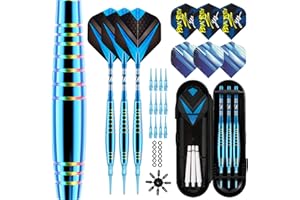 Lavishio Dartpfeile mit Kunststoffspitze für Elektronische Dartscheibe 3 Stück Soft Darts Pfeile Set, 19 Gramm Profi Softdarts Dartpfeil, mit Aufbewahrungsbox