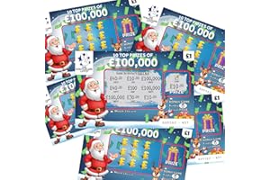 Lets Go Crimbo Pack of 6 Winning Fake Scratch Cards Christmas Prank Joke Secret Santa Stocking Filler Present Funny Gift For Him For Her