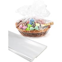 VIRSUS Fogli Cellophane Trasparente per Confezioni 100 x 130 Carta Cesti Trasparente, per confezioni regalo, Feste, Eventi (50
