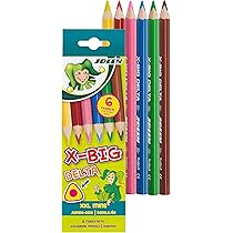 Matite Colorate Superstick Neon JOLLY - 8 Penne Infrangibili, Non Tossiche, Per Bambini
