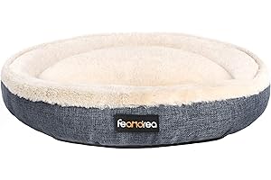 Feandrea Sofá de Perro, Cama de Gato, Diámetro de 75 cm, Gris Oscuro PGW075G01