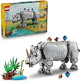 LEGO Creator 3 in 1 Birds with Magnificent Rhino 31171 &ndash; Rhino, Hippo or Walrus Building for Children 9 Years and Over
