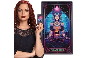 shjxi Tarot Oracle-kort, 78 delar Oracle-däck, inspirerade neonorakelkort, nybörjares tarotkort, inspirerade neonorakelkort för spådomar och semesterfestunderhållning